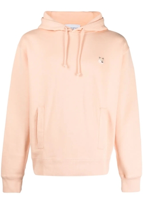 Maison Kitsuné fox-patch cotton hoodie - Orange