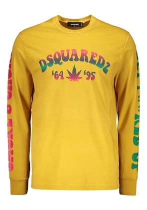 DSQUARED2 logo-print cotton T-shirt - Yellow