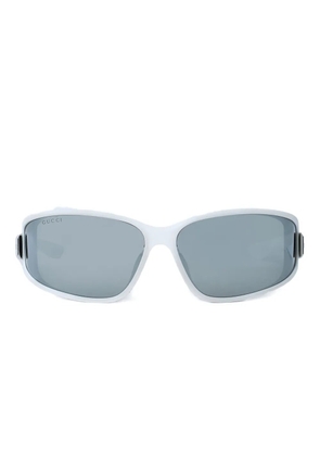 Gucci logo oval sunglasses - White