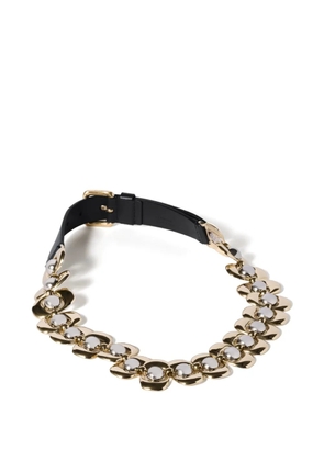 Miu Miu logo-engraved belt - Black