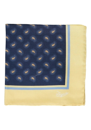 Zegna paisley-print scarf - Blue