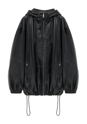 LOEWE zip closure hooded jacket - Black