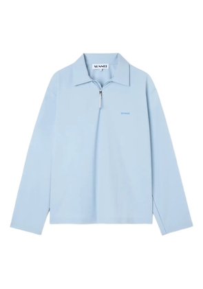 Sunnei zip long-sleeve polo shirt - Blue