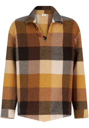 ETRO embroidered-Pegaso long-sleeved jumper - Brown