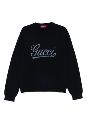Gucci logo crew-neck sweater - Blue