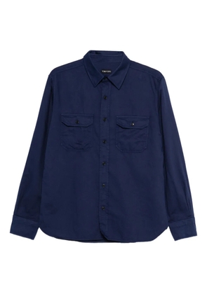 TOM FORD chest-pocket shirt - Blue