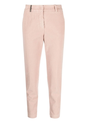 Peserico tapered-leg cropped trousers - Pink