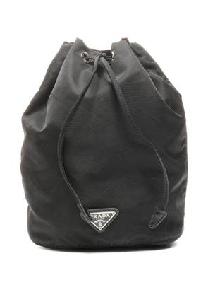 Prada Pre-Owned 2015-2025 drawstring nylon bucket - Black
