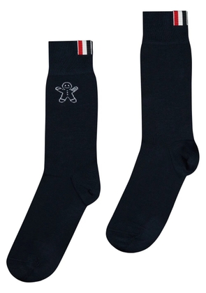 Thom Browne cartoon-jacquard socks - Blue