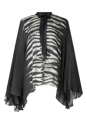 Roberto Cavalli printed silk blouse - Black