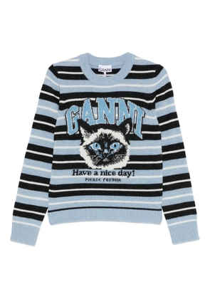 GANNI striped top - Blue