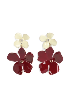 Marni flower-design earrings - Red