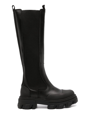 GANNI knee-high leather boots - Black