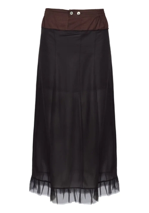 Maison Margiela tulle midi skirt - Black