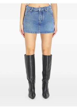 Alexander Wang marbled denim carpenter skort - Blue