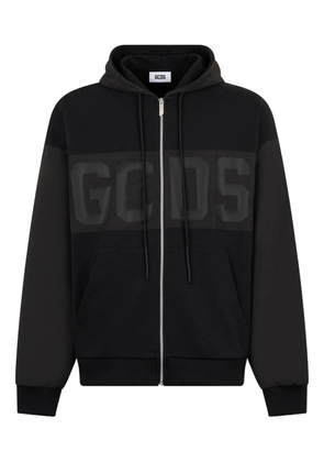 GCDS logo zip-fastening hoodie - Black