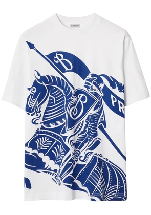Burberry Equestrian Knight-motif cotton T-shirt - White
