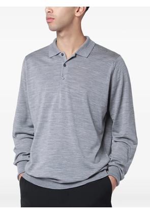 John Smedley long sleeve polo shirt - Grey