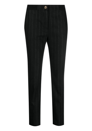 Versace Jeans Couture pinstripe-pattern slim-cut trousers - Black