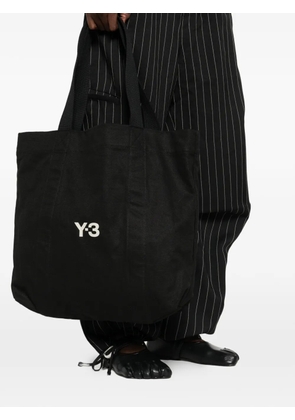 Y-3 logo canvas tote bag - Black