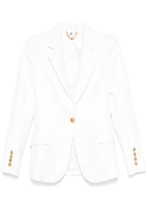 Elisabetta Franchi strap-detail crepe blazer - White