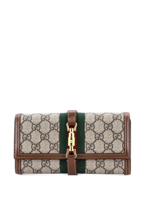 Gucci Pre-Owned Jackie 1961 Continental Chain Wallet GG Coated Canvas shoulder bag - Brown