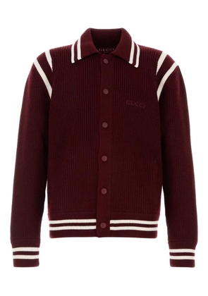 Gucci logo-embroidered wool cardigan