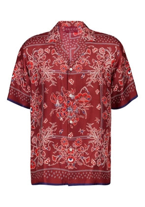 Gucci Disco floral-print silk shirt - Red