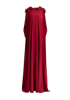 Gemy Maalouf floral-embellished kaftan dress - Red