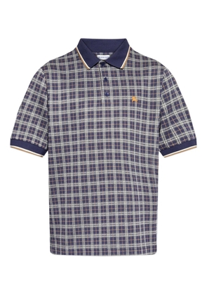 Burberry Pelham check-pattern logo-detail polo shirt - Blue