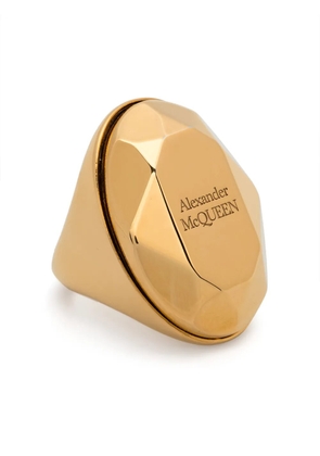 Alexander McQueen The Faceted Stone ring - Gold