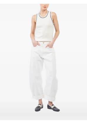 Allude ribbed tank top - Neutrals