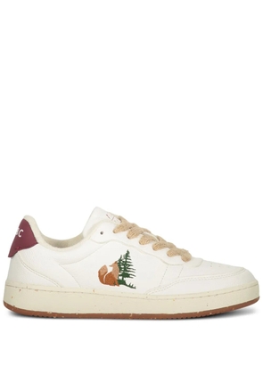 ACBC fox-embroidered sneakers - White