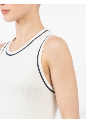 Allude ribbed tank top - Neutrals