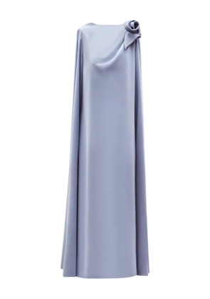 Gemy Maalouf rose-detail gown - Blue