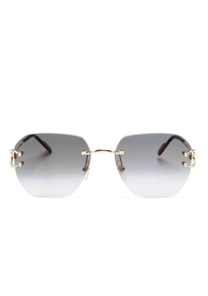 Cartier Eyewear Signature C rimless sunglasses - Gold