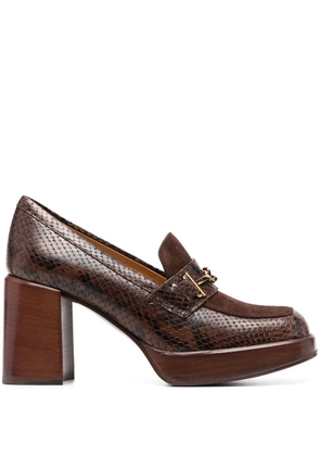 Tod's 80mm square-toe pumps - Blue