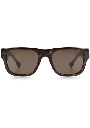 Gucci Eyewear logo-print square-frame sunglasses - Brown