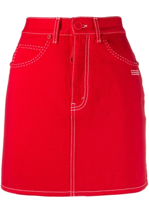 Off-White denim miniskirt - Red