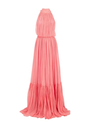 Gucci halterneck tiered maxi dress - Pink