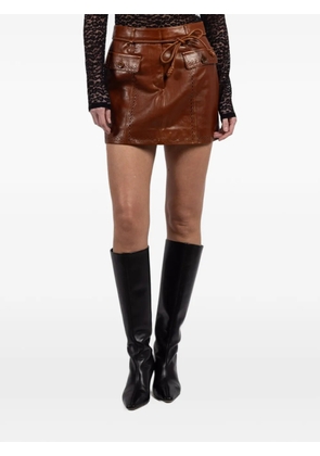 Ulla Johnson Luna leather mini skirt - Brown