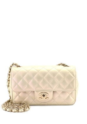 CHANEL Pre-Owned Classic Single Flap Bag Quilted Iridescent Lambskin Mini crossbody bag - Gold