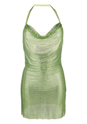 Giuseppe Di Morabito crystal-embellished halterneck mini dress - Green