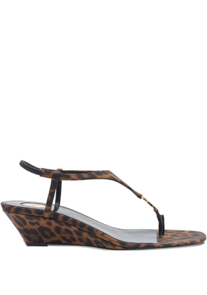 Saint Laurent 40mm Cassandra sandals - Brown