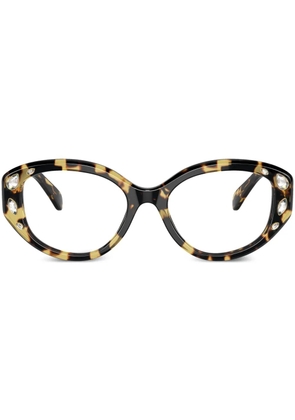 Swarovski Eyewear tortoiseshell cat-eye frame glasses - Brown