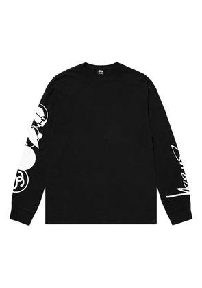 Stüssy pigment dyed long-sleeved T-shirt - Black