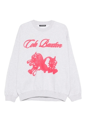 COLE BUXTON graphic-print sweater - Grey