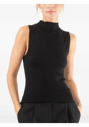 Enza Costa ruffled-neck sleeveless top - Black