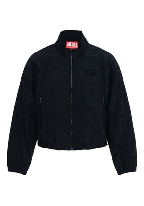 Diesel logo-detail zipped jacket - Black