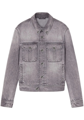 Versace Medusa Head-buttons denim jacket - Grey
